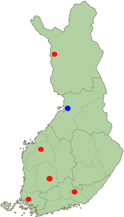 Street map Oulu Finland